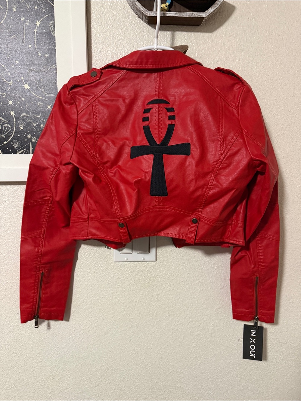 NWT In X Out Faux Leather Jacket